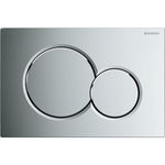Pulsador serie Sigma01 para doble descarga de Geberit. Plástico ASA cromado brillante